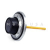 3-WHEEL LOCK, DIAL & RING, FRONT READING, SATIN CHROME, 3.5" DOOR THICKNESS