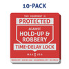 TIME-DELAY LOCK STICKER, 10-PACK