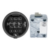 SPARTAN PIVOTBOLT (SWINGBOLT) LOCK PACKAGE W/ 1-BATTERY LIGHTED KEYPAD, BLACK PLATINUM