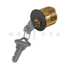 Ilco 1-1/8" Mortise Cylinder, 5-Pin (Drilled 6), Schlage C Keyway, Standard Cam, Bronze Finish, Keyed Different