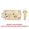 S&G 4442 Series Safe Deposit Lock, Fixed Lever, Right Hand, Brass Finish