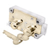 S&G 4442 Series Safe Deposit Lock, Fixed Lever, Left Hand, Brass Finish