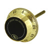 Front Reading Dial, 5/16-40 Spindle, Satin Brass Finish, 3.406" DT, Splined on 41