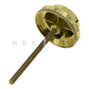 S&G Spy Proof Key Locking Dial, 5/16" Spindle, Buffed Brass, 3.406" DT, Spline on 41