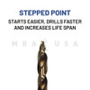 Gold Rush Cobalt Spiral Step Tip (7/32")