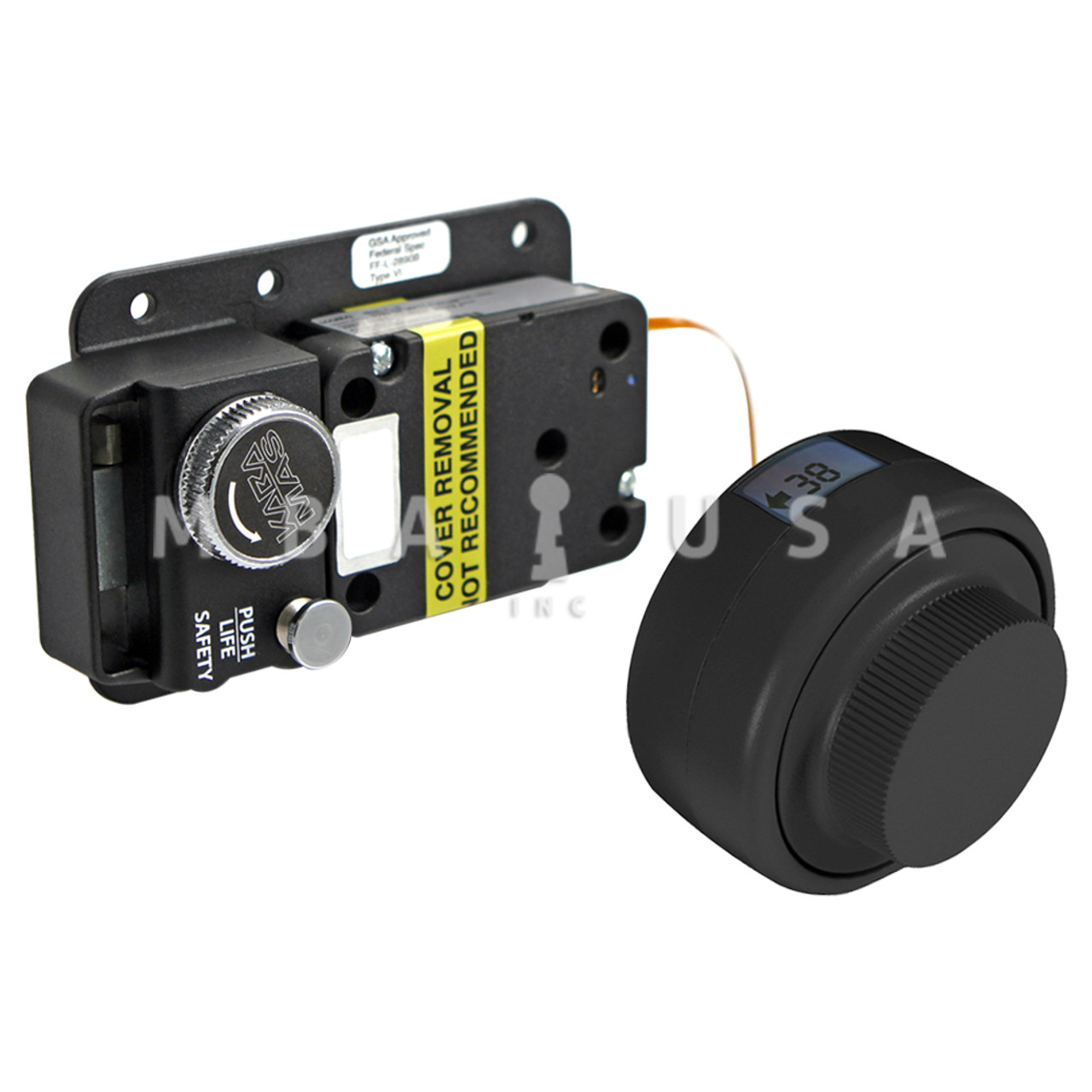 KabaMas CDX10 Lock Package w/ 2 Strike, Black Finish, Pedestrian
