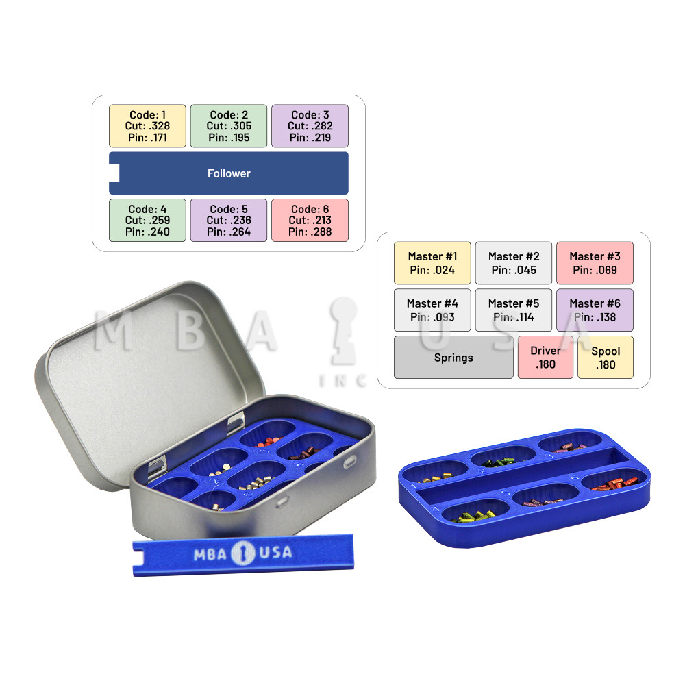 MBA Kwikset Pocket Pin Kit w/ LAB Universal Pins (.003) - MBA USA