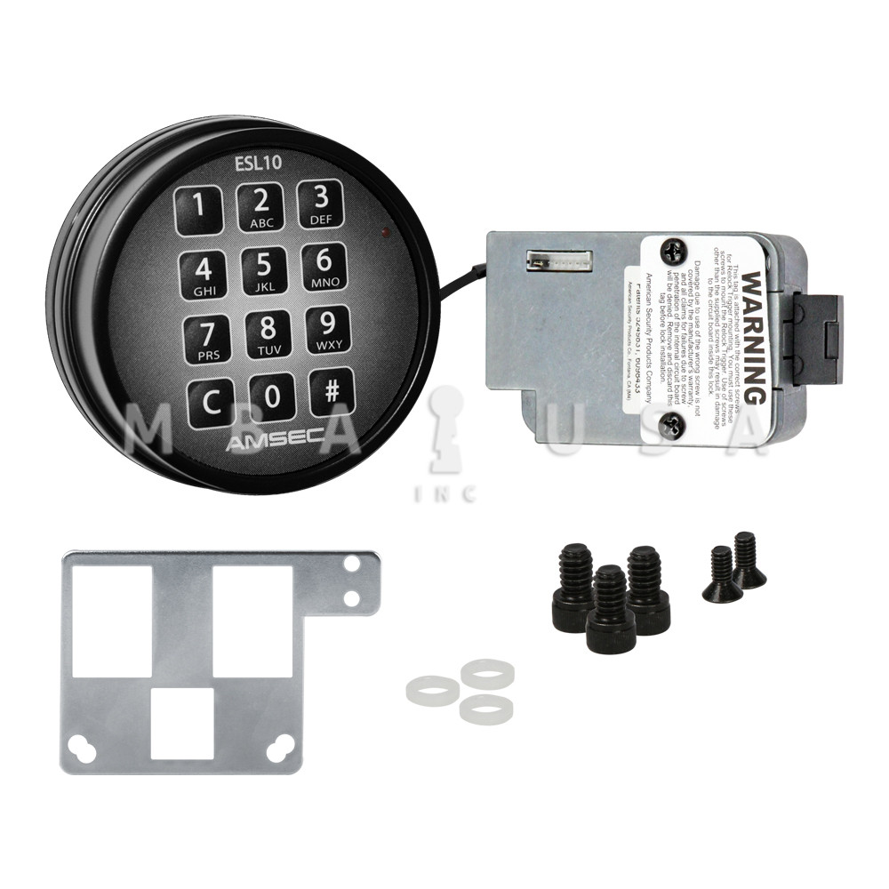 AMSEC ESL10XL Deadbolt Lock Package w/ Black Keypad - MBA USA, Inc.