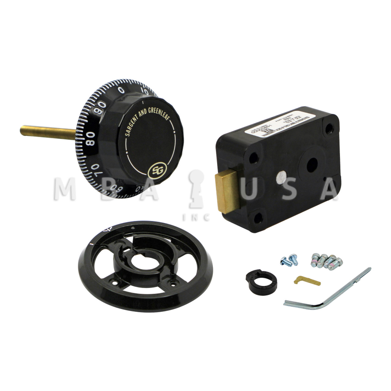 S&G 3-Wheel Lock Package w/ Front Reading Dial & Ring, Black