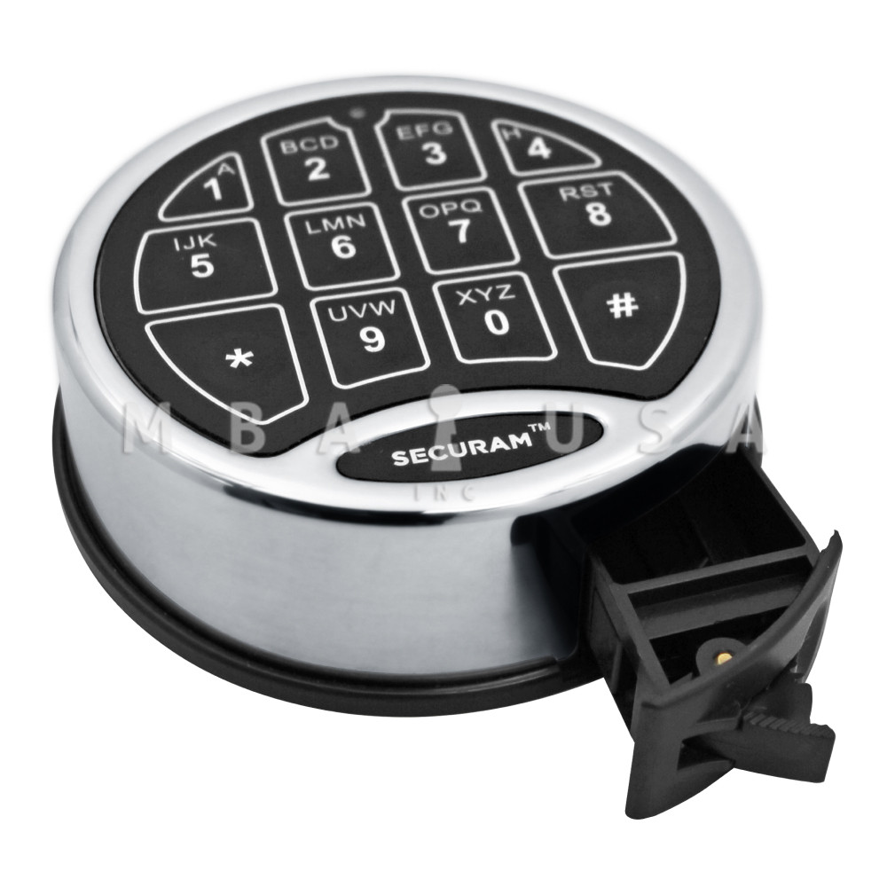 SafeLogic Keypad w/ Battery Drawer, Satin Chrome - MBA USA, Inc.