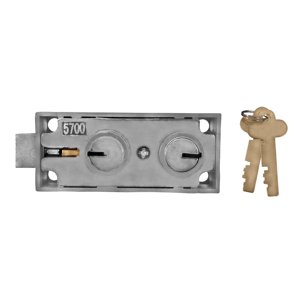 5700 Safe Deposit Lock, Double Big Nose, Double Fixed, Nickel