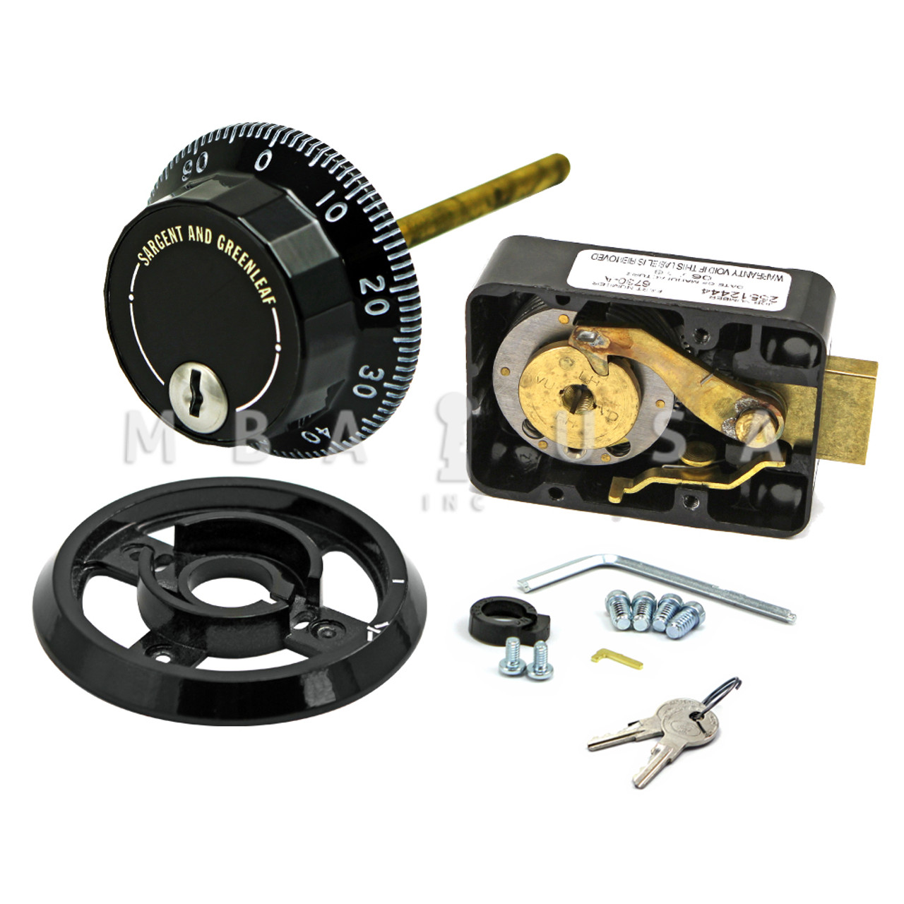 3-Wheel Lock w/ Front Reading Dial & Ring, Black & White