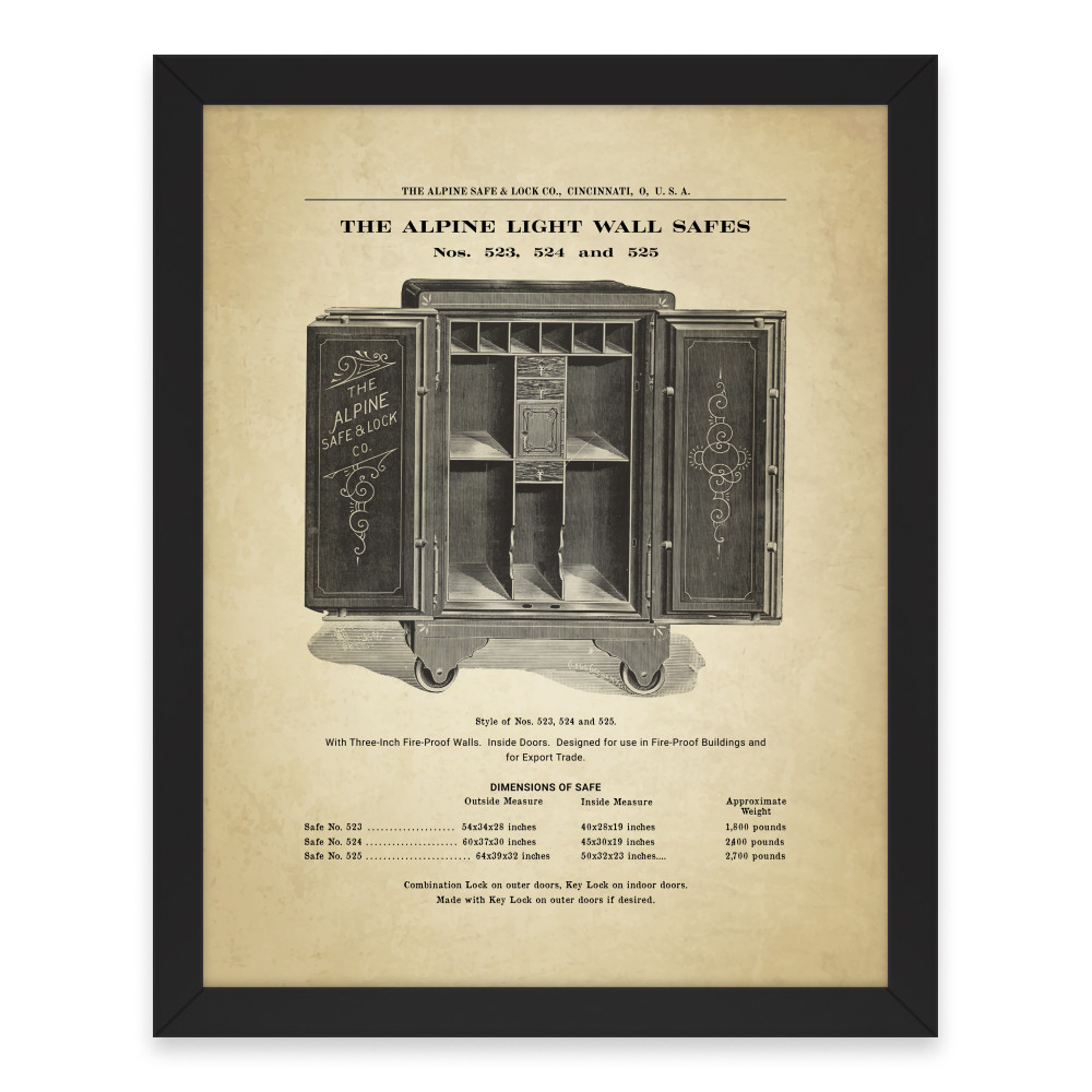 アンティーク・で資産を防衛せよ = Protect Your Asset… Alpine-Wall-Safes-Black__55690
