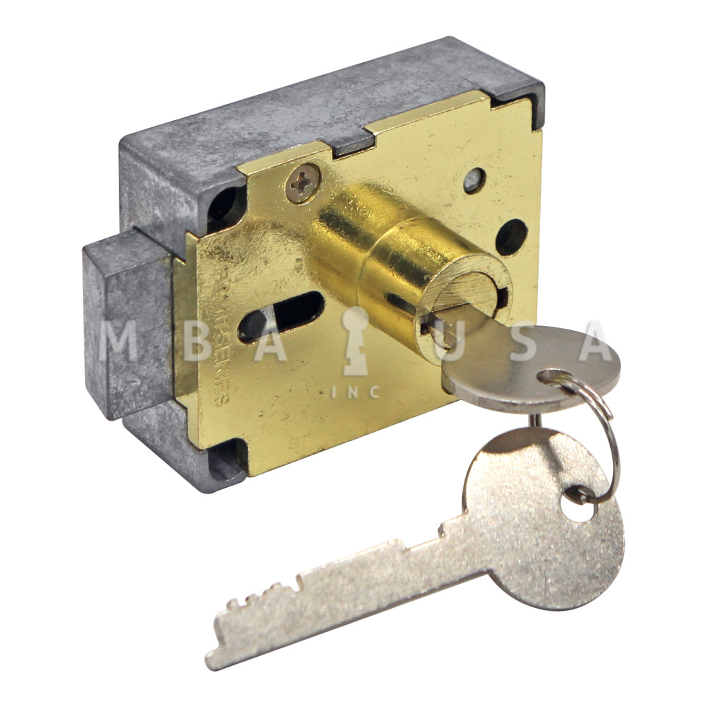 Single Little-Nose Safe Deposit Lock, 1/2” Nose Height, Brass