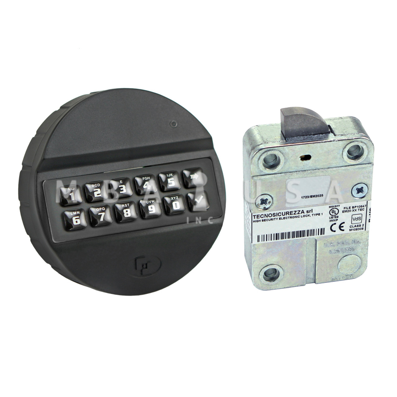 Pulse, Field Programmable 2-10 User, Swing Bolt Lock, Black