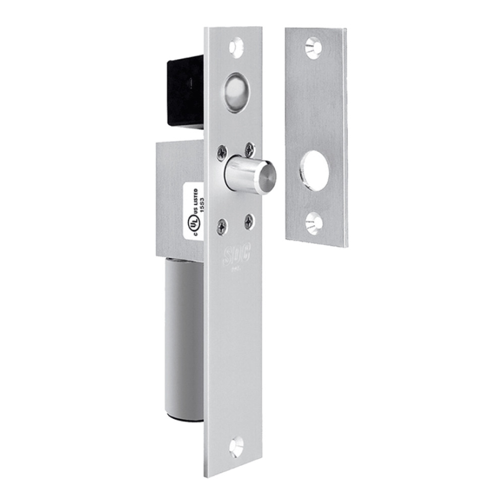 SDC Spacesaver Mortise Bolt Lock, Fits 1-3/4 In. Frames, 12/24 VDC
