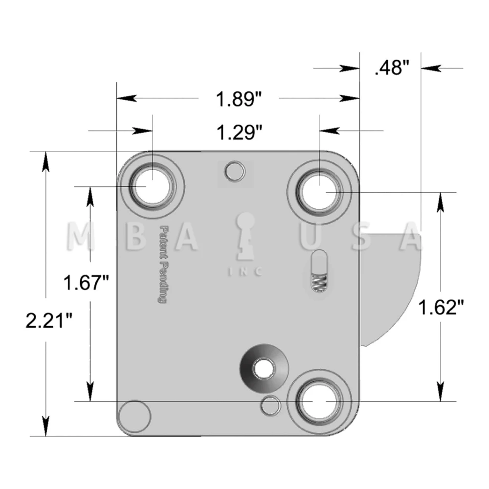 Swingbolt Lock NL Mini Rotobolt Package, 2-User Universal Swingbolt Lock w/ Chrome ...