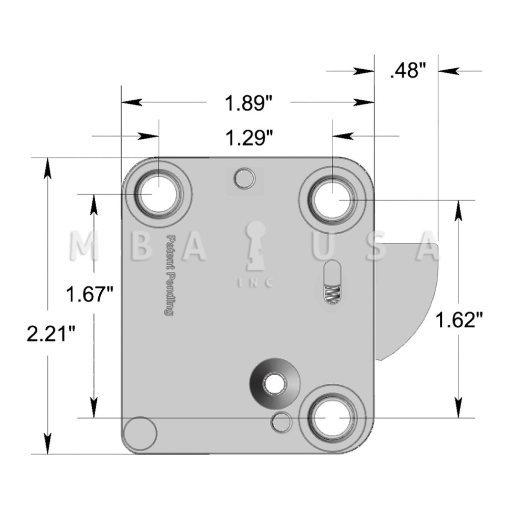 NL Mini Rotobolt Package, 2-User Universal Swingbolt Lock w/ Black