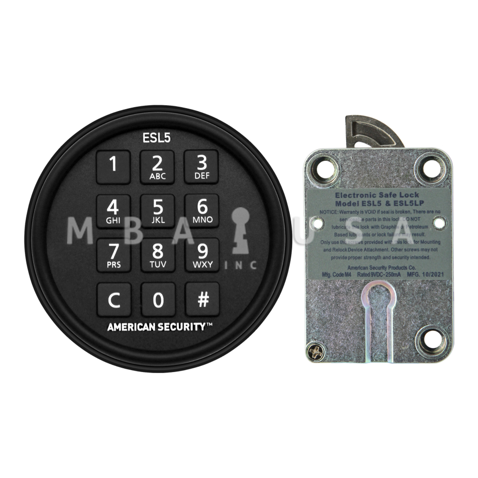AMSEC ESL5 Swing Bolt Lock w/ Black Keypad - MBA USA, Inc.