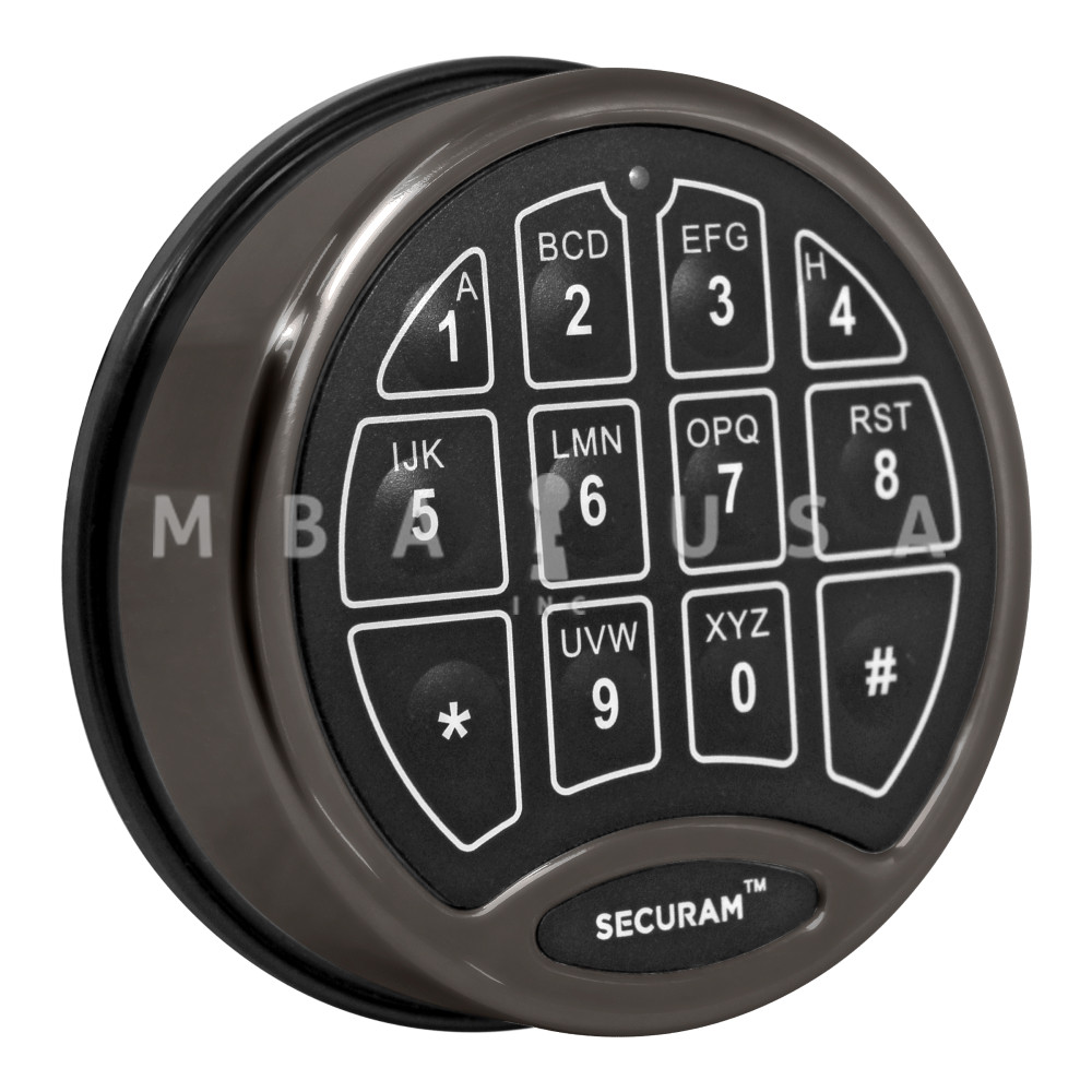 SafeLogic Basic, Swing Bolt Lock & Backlit Keypad, 2User, Black Chrome