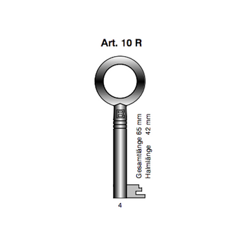 BORKEY KEY BLANK ART 10R #4