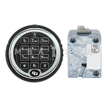 TITAN PIVOTBOLT (SWINGBOLT) LOCK PACKAGE W/ 1-BATTERY KEYPAD, CHROME