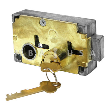 Single Nose Changeable Lever SD Lock, Left Hand, Brass