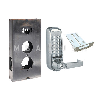 Codelocks CL610-BS Gate Box Kit (Includes Lock, Weldable Gate Box and Adjustable Strike Bracket)