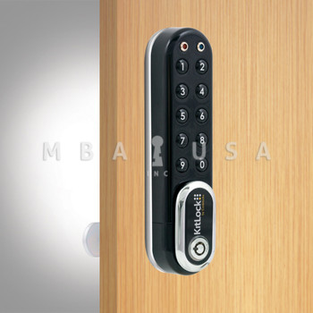 Codelocks KL1000 G3 Electronic Cabinet / Locker Pushbutton Lock, Vertical, Black Chrome Finish (Fits doors 1/4" - 1" Thick)