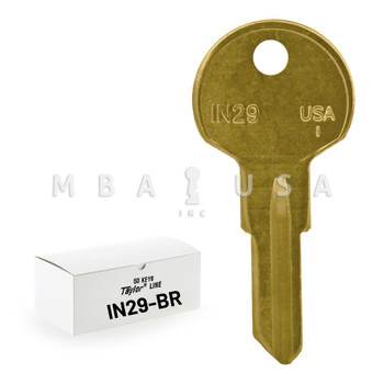 Ilco Taylor Key Blank, IN29, Brass (50-Pack)