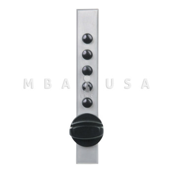 Simplex 9600 Cabinet Lock, Wood Application, End Throw, Clutch Ball Bearing Knob, No Trim Plate, Dead Bolt (9622C10-26D-41)