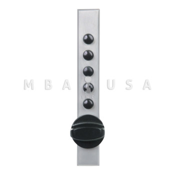 Simplex 9600 Cabinet Lock, 1/8" Sheet Metal, Cross Throw, Clutch Ball Bearing Knob, No Trim Plate, Dead Bolt (9671C10-26D-41)