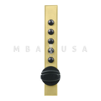 Simplex 9600 Cabinet Lock, Wood Application, Cross Throw, Clutch Ball Bearing Knob, Trim Plate, Dead Bolt (9621C20-04-41)