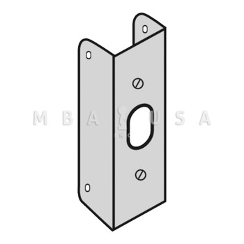 Don-Jo Door Reinforcer for Door Edge with Deadbolt or Cylindrical Lock, 4-1/2" by 1", 22 Gauge Stainless Steel, for 1-3/4" Door, Satin Stainless Steel Finish (20-S-FE)