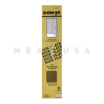 Don-Jo Kick Plate, 8" by 30", Display Package, Bright Brass Finish (KP-830-605)