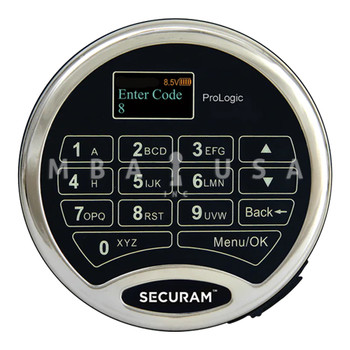 SECURAM ProLogic L66 Keypad, Battery Drawer, Satin Chrome