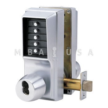 Simplex EE1000 Series Cylindrical Knob Lock, Combination or Key Override Entry/Exit (EE1021B/EE1021B-26D-41)