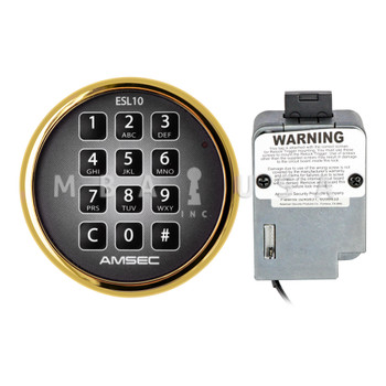 AMSEC ESL10XL DEAD BOLT LOCK PACKAGE W/ BRASS KEYPAD