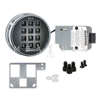 AMSEC ESL10XL DEAD BOLT LOCK PACKAGE W/ CHROME KEYPAD