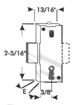 REVERSIBLE DEADBOLT 3/8" - 10MM