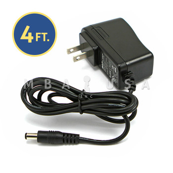 AC/DC 9 Volt Adaptor, 4 Ft. Cable