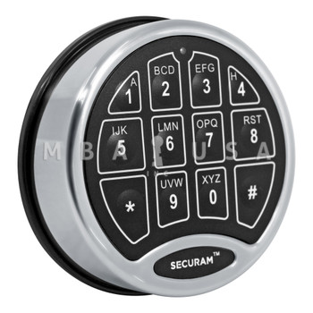 SafeLogic Back-Lit Keypad w/ Battery Drawer, Satin Chrome