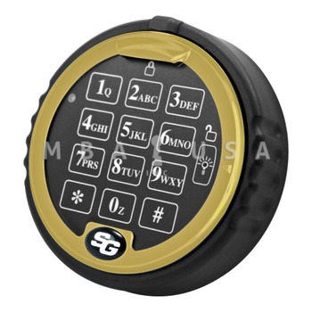 S&G Rotating Keypad, Lighted, Brass Ring