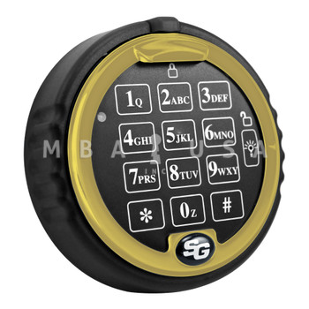 S&G Rotating Keypad, Lighted, Brass Ring