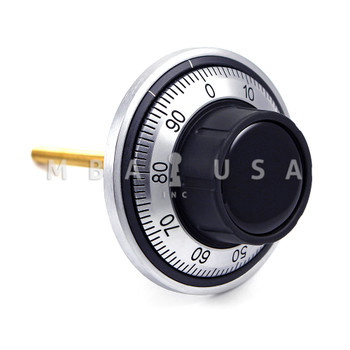 Dial & Ring, Front Reading, Rubber Grip, Satin Chrome