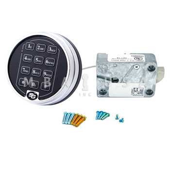 TITAN PIVOTBOLT (SWINGBOLT) LOCK PACKAGE W/ 2-BATTERY KEYPAD, CHROME