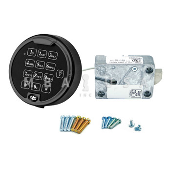 TITAN PIVOTBOLT (SWINGBOLT) LOCK PACKAGE W/ 1-BATTERY LIGHTED KEYPAD, BLACK PLATINUM