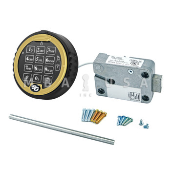 S&G Spartan Direct Drive (Dead Bolt) Lock Package w/ Rotating Lighted Keypad, Brass