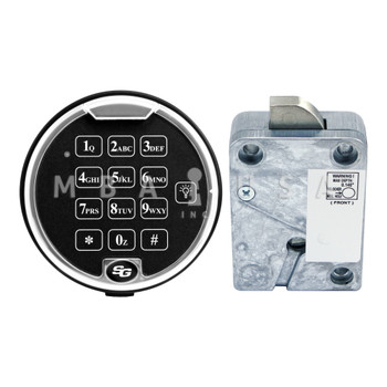 Titan Pivot Bolt (Swing Bolt) Lock Package w/ 1-Battery Lighted Keypad, Chrome