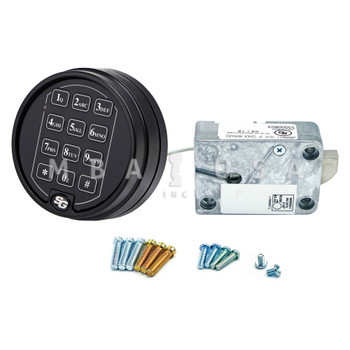 TITAN PIVOTBOLT (SWINGBOLT) LOCK PACKAGE W/ 2-BATTERY KEYPAD, BLACK